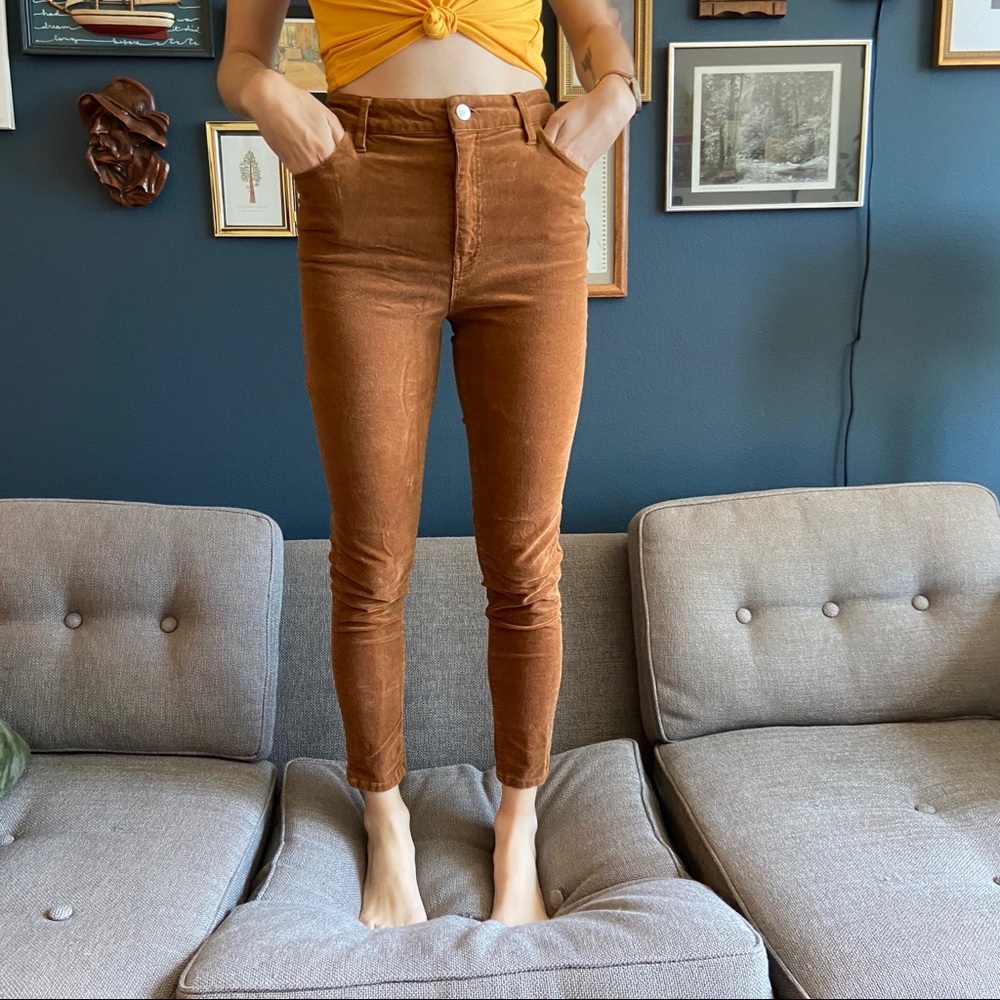 Corduroy High Waisted Skinny Jeans